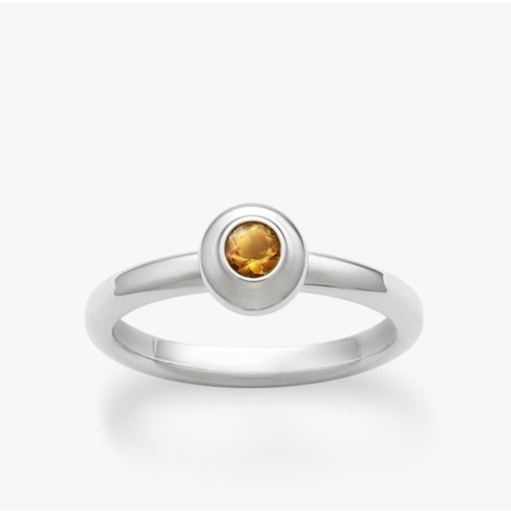 James Avery Silver and Gold Citrine Ring